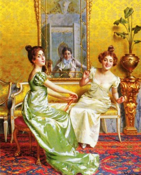 Surprise lady Vittorio Reggianini Oil Paintings